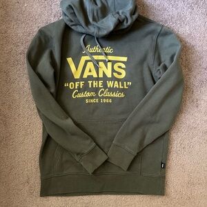Vans Olive Hoodie with Black Tag